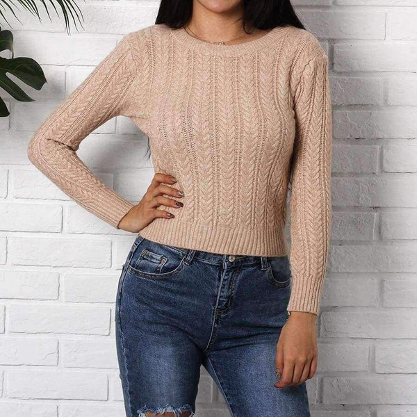 Planet Gates Sweaters Fashion 2018 Women Pullover Patterns Long Sleeve Jumpers Women Autumn Winter Knitwear Khaki White Blue