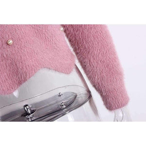 Planet Gates Sweaters Women     2018 Autumn Winter Newest Long Sleeve Jumper Ladies Pullovers Irregular Mohair Sweater Blue