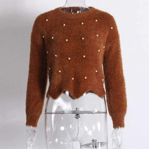 Planet Gates Sweaters Women     2018 Autumn Winter Newest Long Sleeve Jumper Ladies Pullovers Irregular Mohair Sweater Blue