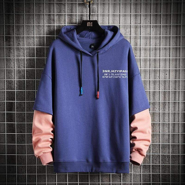 Planet Gates Sweatshirts Hoodie Harajuku Vintage Painted Style Splicing Hip Hop Creativity Streetwear Male  Cotton Men Hoodies