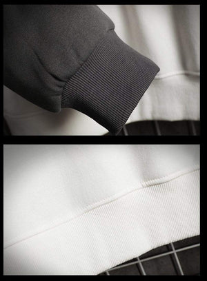 Planet Gates Sweatshirts Hoodie Harajuku Vintage Painted Style Splicing Hip Hop Creativity Streetwear Male  Cotton Men Hoodies