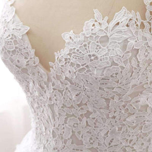 Planet Gates Sweetheart Ball Gown Wedding Dresses Lace Appliques Bridal Gowns Vestido De Novias Princess Luxury Cathedral Train