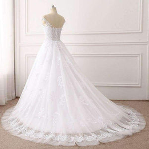 Planet Gates Sweetheart Ball Gown Wedding Dresses Lace Appliques Bridal Gowns Vestido De Novias Princess Luxury Cathedral Train