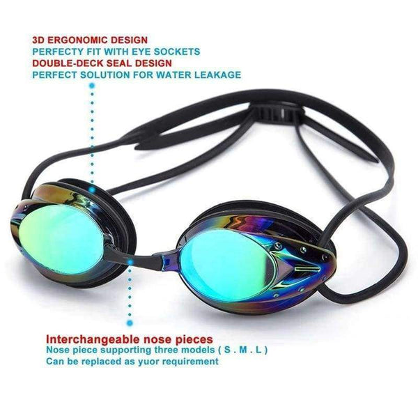Planet Gates Swim Glasses for Men Adjustable Electroplating Waterproof Anti-fog UV Women Swimming Pool Goggles Professional Adult Eyewear