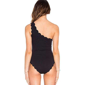Planet Gates Swimsuit black Bandage Vintage One Shoulder Swimsut one piece swimsuit women  Monokini Swim Suits  swimwear women