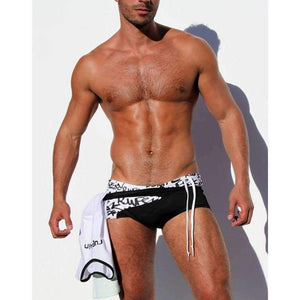 Planet Gates Swimwear Men Swim Trunks Low Waist Belt Swimsuit Swimming Suit for Men Beach Wear Shorts  Briefs Gay badehosen herren