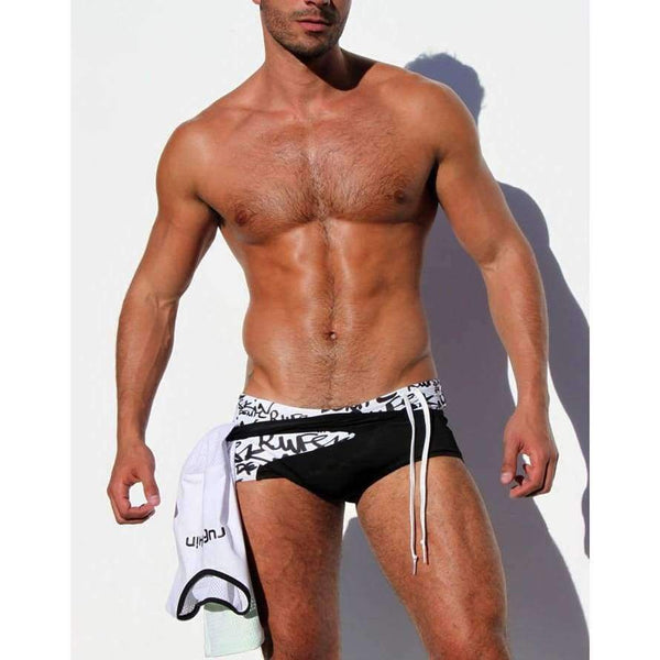 Planet Gates Swimwear Men Swim Trunks Low Waist Belt Swimsuit Swimming Suit for Men Beach Wear Shorts  Briefs Gay badehosen herren