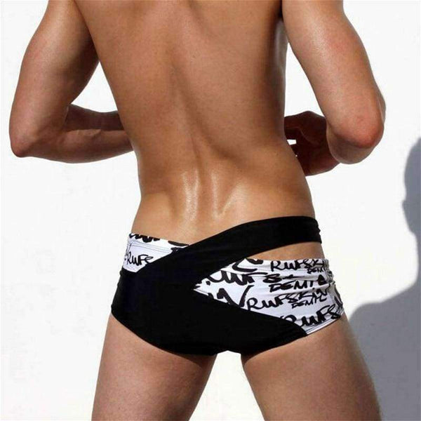 Planet Gates Swimwear Men Swim Trunks Low Waist Belt Swimsuit Swimming Suit for Men Beach Wear Shorts  Briefs Gay badehosen herren