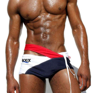 Planet Gates Swimwear Men Swim Trunks Low Waist Belt Swimsuit Swimming Suit for Men Beach Wear Shorts  Briefs Gay badehosen herren