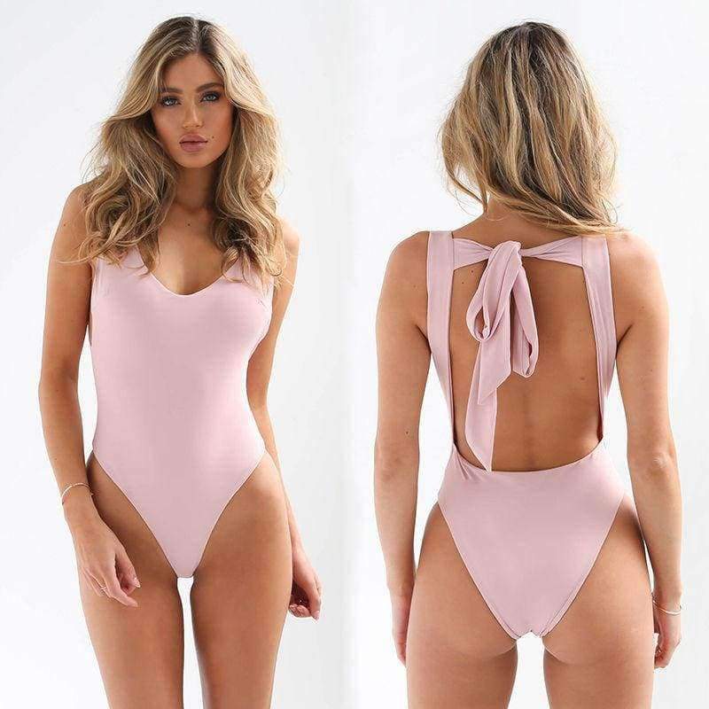 Planet Gates Swimwear Women  One Piece Swimsuit Bodysuit Bikini High Cut Swimming Suit For Women Monokini Deep V Neck Bathing Suit