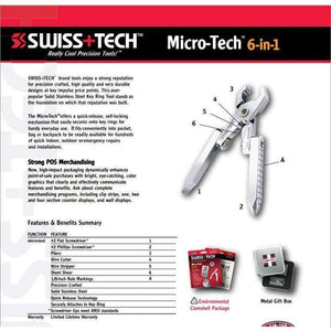 Swiss Tech 6 In 1 Multi - Function Outdoor Tool Clamp Mini - Pliers Portable Folding Tool Edc Equipment Pocket Camping Gear Kits