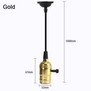 Planet Gates Switch Gold / E27 Retro Lampa E27 Vintage Žárovka s Vláknem 220V Žárovka Spirálová Světelka s Vílou LED Edison Žárovka Lampada Ampoule Bombillas