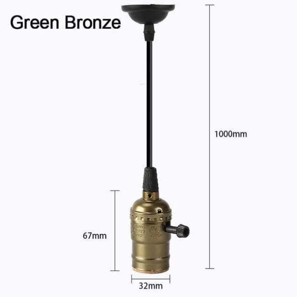 Planet Gates Switch Green Bronze / E27 Retro Lampa E27 Vintage Žárovka s Vláknem 220V Žárovka Spirálová Víla Světlo LED Edison Žárovka Lampada Ampoule Bombillas