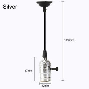 Planet Gates Switch Sliver / E27 Retro Lampa E27 Vintage Žárovka s Vláknem 220V Žárovka Spirálová Víla Světlo LED Edison Žárovka Lampada Ampoule Bombillas