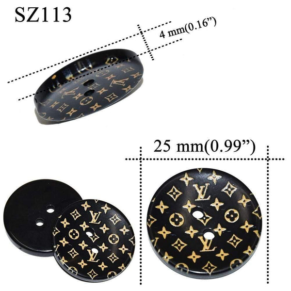 Planet Gates SZ113-25mm 10PCs 25mm Large Mat Round Fashion Resin Buttons Sewing Accessories For Coats Suit Decorative Fancy Button Handmade 4 Holes