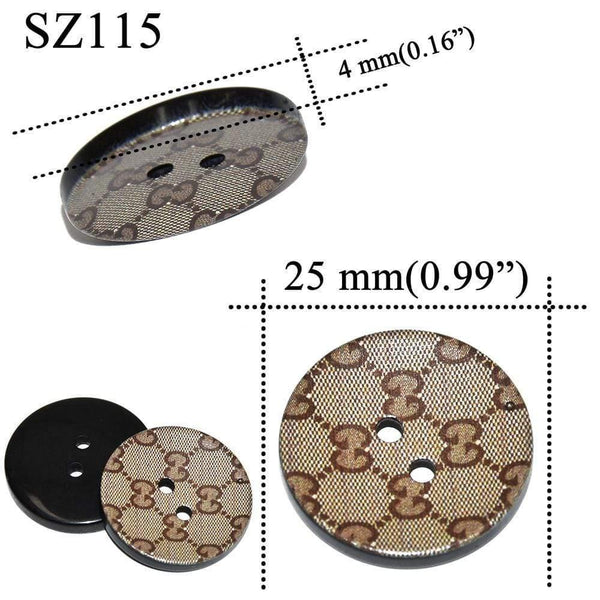 Planet Gates SZ115-25mm 10PCs 25mm Large Mat Round Fashion Resin Buttons Sewing Accessories For Coats Suit Decorative Fancy Button Handmade 4 Holes
