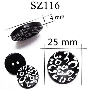 Planet Gates SZ116 10PCs 25mm Large Mat Round Fashion Resin Buttons Sewing Accessories For Coats Suit Decorative Fancy Button Handmade 4 Holes