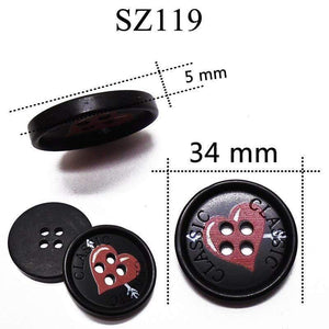 Planet Gates SZ119 10PCs 25mm Large Mat Round Fashion Resin Buttons Sewing Accessories For Coats Suit Decorative Fancy Button Handmade 4 Holes