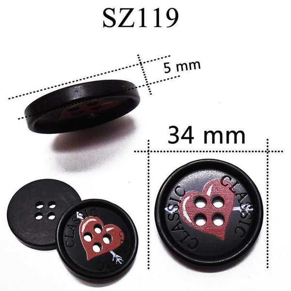 Planet Gates SZ119 10PCs 25mm Large Mat Round Fashion Resin Buttons Sewing Accessories For Coats Suit Decorative Fancy Button Handmade 4 Holes