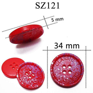 Planet Gates SZ121 10PCs 25mm Large Mat Round Fashion Resin Buttons Sewing Accessories For Coats Suit Decorative Fancy Button Handmade 4 Holes