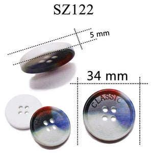 Planet Gates SZ122 10PCs 25mm Large Mat Round Fashion Resin Buttons Sewing Accessories For Coats Suit Decorative Fancy Button Handmade 4 Holes