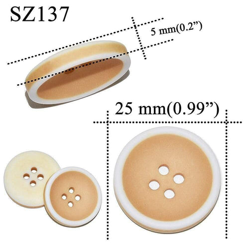 Planet Gates SZ137 10PCs 25mm Large Mat Round Fashion Resin Buttons Sewing Accessories For Coats Suit Decorative Fancy Button Handmade 4 Holes