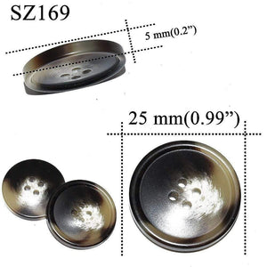 Planet Gates SZ169-25mm 10PCs 25mm Large Mat Round Fashion Resin Buttons Sewing Accessories For Coats Suit Decorative Fancy Button Handmade 4 Holes