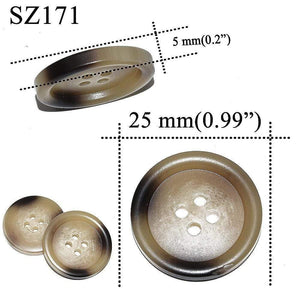 Planet Gates SZ171-25mm 10PCs 25mm Large Mat Round Fashion Resin Buttons Sewing Accessories For Coats Suit Decorative Fancy Button Handmade 4 Holes