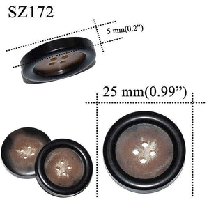 Planet Gates SZ172-25mm 10PCs 25mm Large Mat Round Fashion Resin Buttons Sewing Accessories For Coats Suit Decorative Fancy Button Handmade 4 Holes