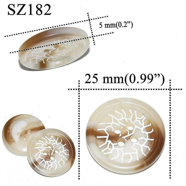 Planet Gates SZ182-25mm 10PCs 25mm Large Mat Round Fashion Resin Buttons Sewing Accessories For Coats Suit Decorative Fancy Button Handmade 4 Holes