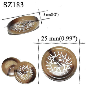 Planet Gates SZ183-25mm 10PCs 25mm Large Mat Round Fashion Resin Buttons Sewing Accessories For Coats Suit Decorative Fancy Button Handmade 4 Holes