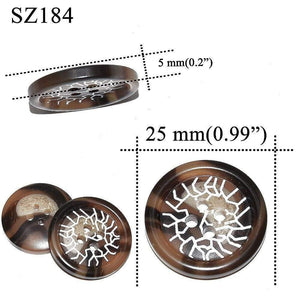 Planet Gates SZ184-25mm 10PCs 25mm Large Mat Round Fashion Resin Buttons Sewing Accessories For Coats Suit Decorative Fancy Button Handmade 4 Holes