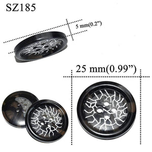Planet Gates SZ185-25mm 10PCs 25mm Large Mat Round Fashion Resin Buttons Sewing Accessories For Coats Suit Decorative Fancy Button Handmade 4 Holes