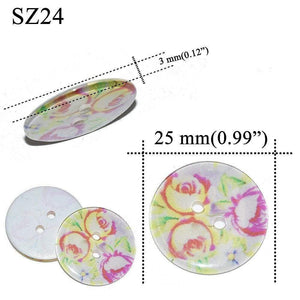 Planet Gates SZ24 10PCs 25mm Large Mat Round Fashion Resin Buttons Sewing Accessories For Coats Suit Decorative Fancy Button Handmade 4 Holes