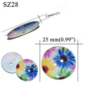 Planet Gates SZ28 10PCs 25mm Large Mat Round Fashion Resin Buttons Sewing Accessories For Coats Suit Decorative Fancy Button Handmade 4 Holes