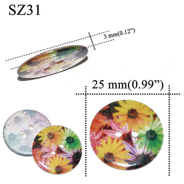 Planet Gates SZ31 10PCs 25mm Large Mat Round Fashion Resin Buttons Sewing Accessories For Coats Suit Decorative Fancy Button Handmade 4 Holes