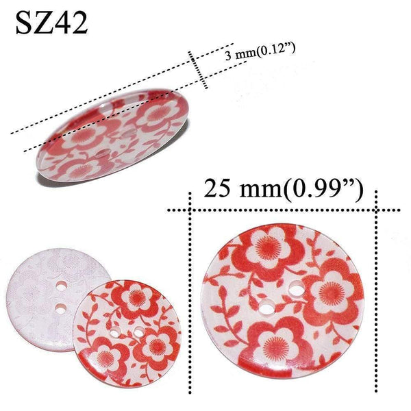 Planet Gates SZ42 10PCs 25mm Large Mat Round Fashion Resin Buttons Sewing Accessories For Coats Suit Decorative Fancy Button Handmade 4 Holes