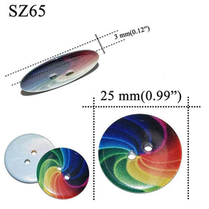 Planet Gates SZ65 10PCs 25mm Large Mat Round Fashion Resin Buttons Sewing Accessories For Coats Suit Decorative Fancy Button Handmade 4 Holes