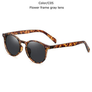 Planet Gates T03336 C05 / 2.Brown glasses case Unisex Ultralight TR90 Polarized Sunglasses Men Women Driving Round Pink Shades Vintage Sun Glasses Gafas De Sol