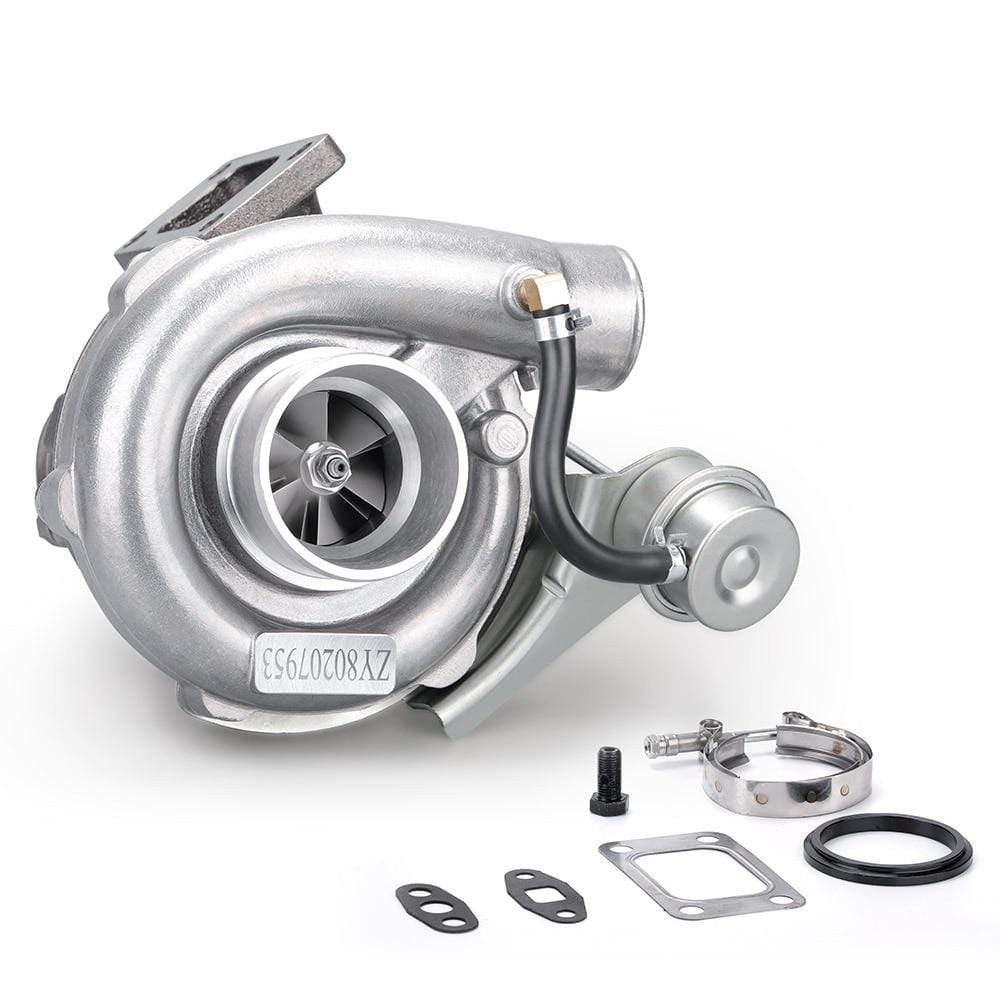 Planet Gates T04E T3/T4 .63A/R TURBO TURBOCHARGER COMPRESSOR 420+HP INTERNAL WASTEGATE V-BAND Universal for all 4 6 Cylinder engine  hybrid