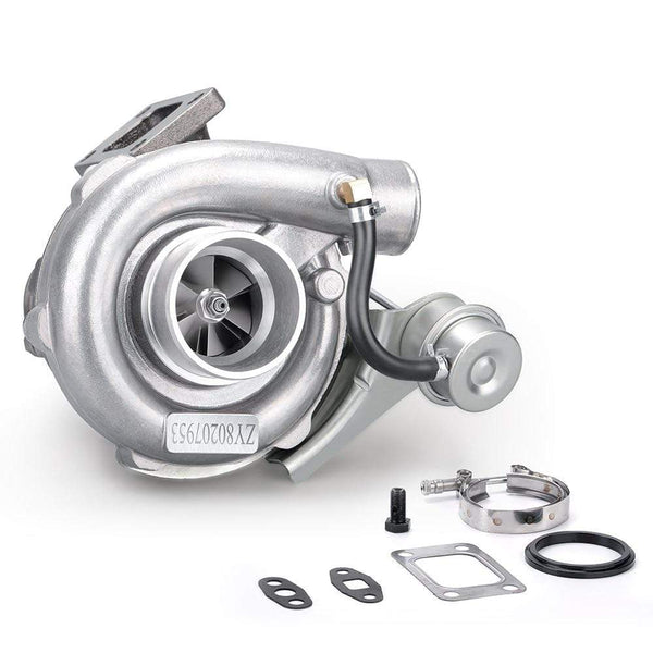 Planet Gates T04E T3/T4 .63A/R TURBO TURBOCHARGER COMPRESSOR 420+HP INTERNAL WASTEGATE V-BAND Universal for all 4 6 Cylinder engine  hybrid
