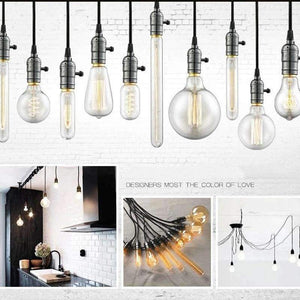 Planet Gates T10 110V Loft Vintage Edison Bulbs ST64/G95/G80 E26/E27 Incandiscent Light Bulbs 40W 110V 220V Filament Bulb Edison Pendant Lamps