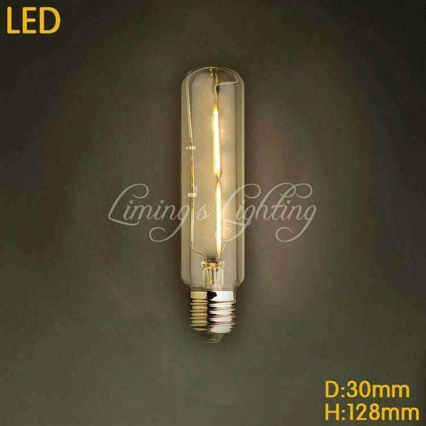 Planet Gates T10 2W 220V / E27 Edisonova žárovka "T" řady LED žárovka T10/T185/T225/T300 trubice wolframová vláknová E27 vintage žárovka bytová dekorace