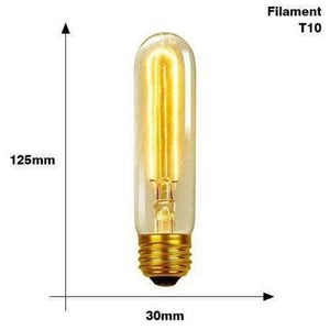 Planet Gates T10 filament 220V / E27 3PCS/Lot Edison Bulb E27 220V 40W ST64 A19 T45 G80 G95 G125 Incandescent filament bulb lighting Retro Edison Light Bulb