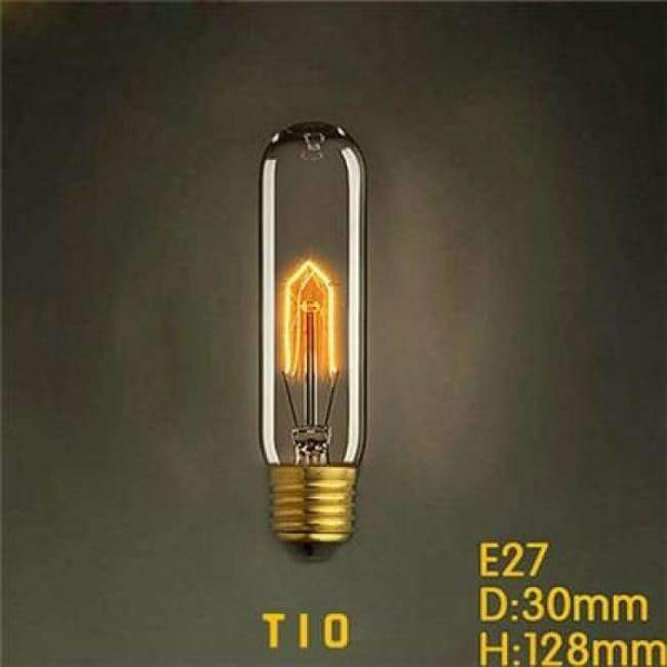 Planet Gates T10 filament / E27 Vintage Edison Bulb E27 220V Retro Lamp 40W Vintage Light Bulb Edison Lamp Incandescent Light Filament Edison Bulb