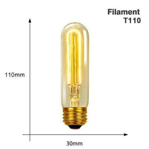 Planet Gates T110 filament / 220V E27 Edison Bulb E27 220V 40W ST64 A19 T45 G80 G95 G12 Retro Lamp Incandescent filament bulb lighting Vintage Light Bulb Edison Lamp