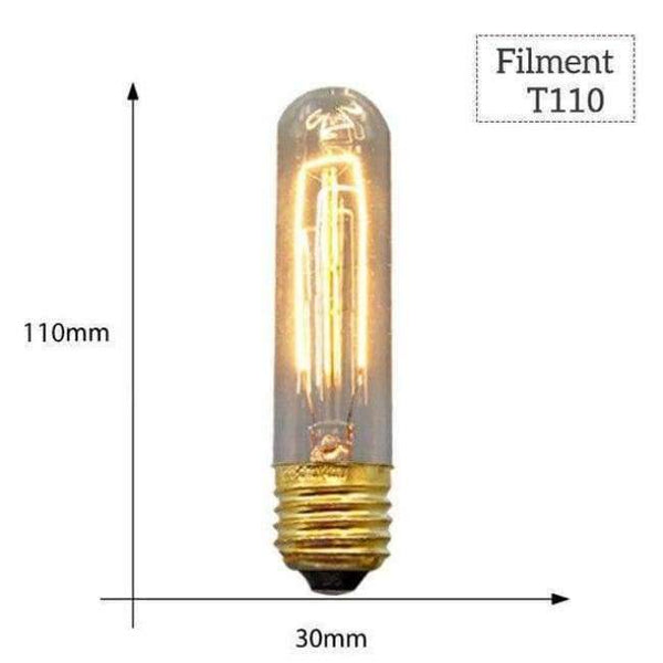 Planet Gates T110 žárovka s vláknem / E27 Edison žárovka lampada retro lampa žárovka ampule vintage žárovka E27 40w 220v pro dekoraci žárovka s vláknem E27 závěsná světla žárovka