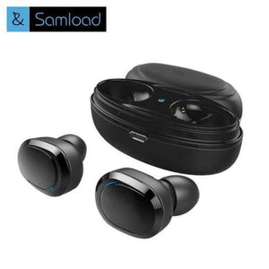 Planet Gates T12-Black Sport Headphones Wireless Bluetooth Headset Waterproof Stereo Earphone with Chargin Case for iPhone 6 7 8 Xiaomi Android