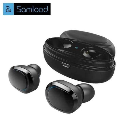 Planet Gates T12-Black Sport Headphones Wireless Bluetooth Headset Waterproof Stereo Earphone with Chargin Case for iPhone 6 7 8 Xiaomi Android