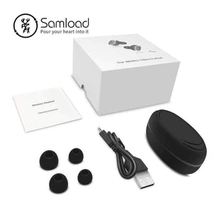 Planet Gates T12-Black Sport Headphones Wireless Bluetooth Headset Waterproof Stereo Earphone with Chargin Case for iPhone 6 7 8 Xiaomi Android